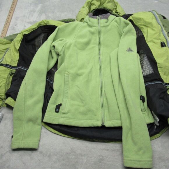 Nike ACG Jacket Womens Small Green Hood Removeable  Fleece Storm Fit‎ 3 In 1 - Picture 5 of 16